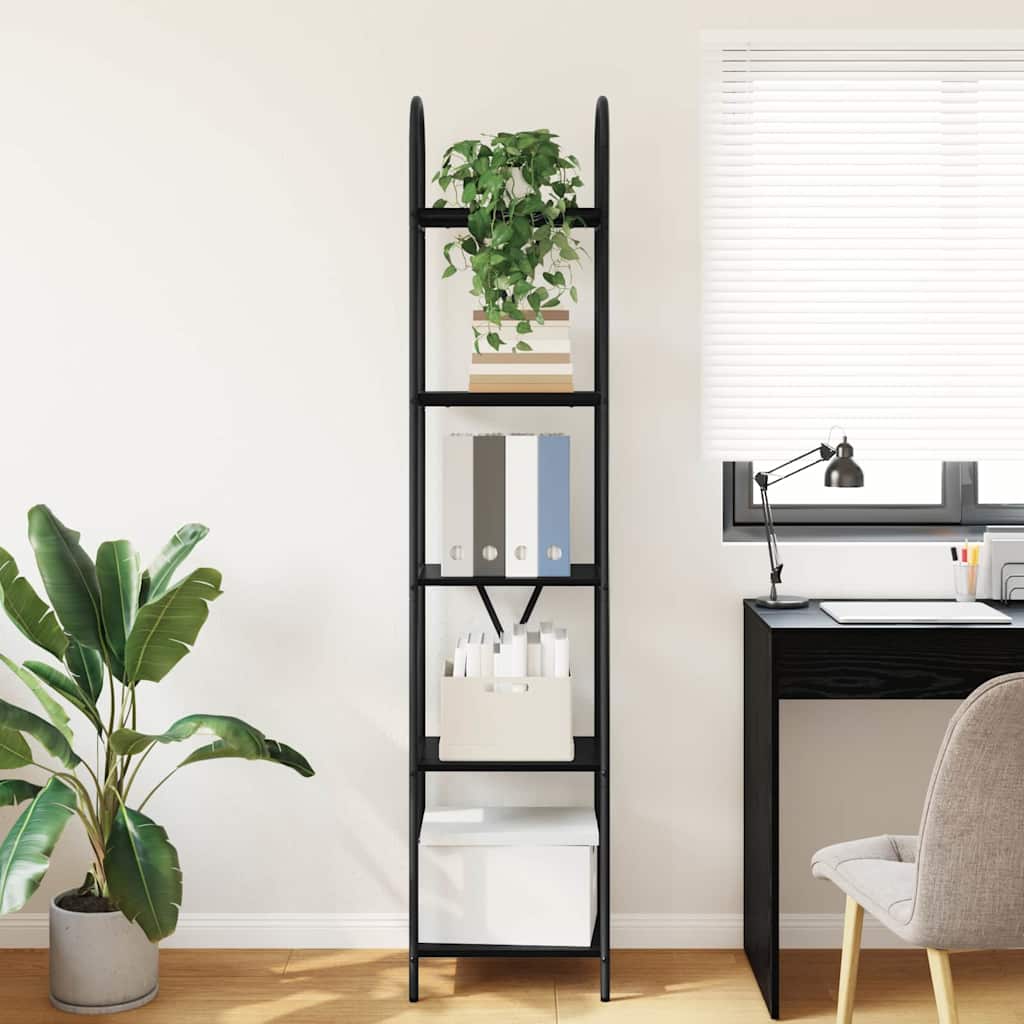 vidaXL Bücherregal Schwarz Eichen-Optik 40 x 30 x 183 cm Holzwerkstoff
