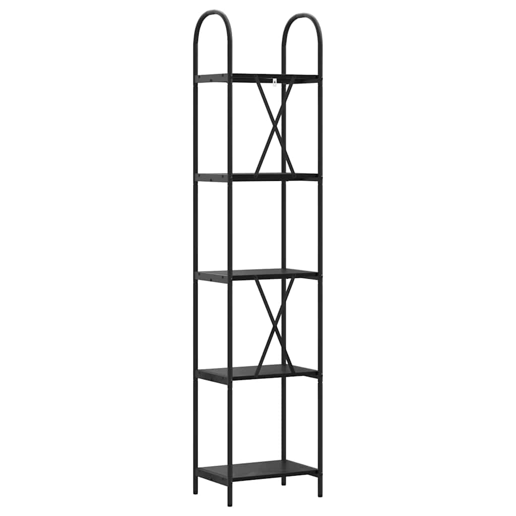 vidaXL Bücherregal Schwarz Eichen-Optik 40 x 30 x 183 cm Holzwerkstoff