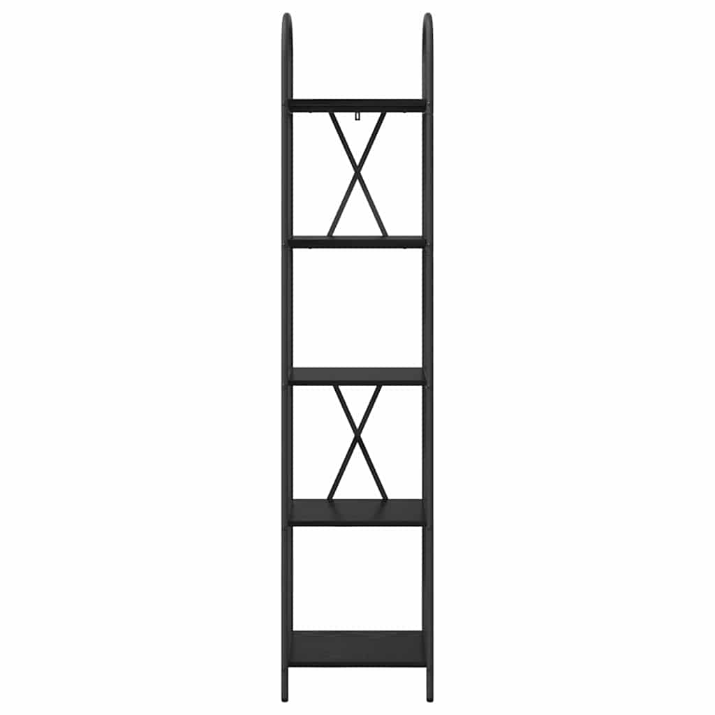 vidaXL Bücherregal Schwarz Eichen-Optik 40 x 30 x 183 cm Holzwerkstoff