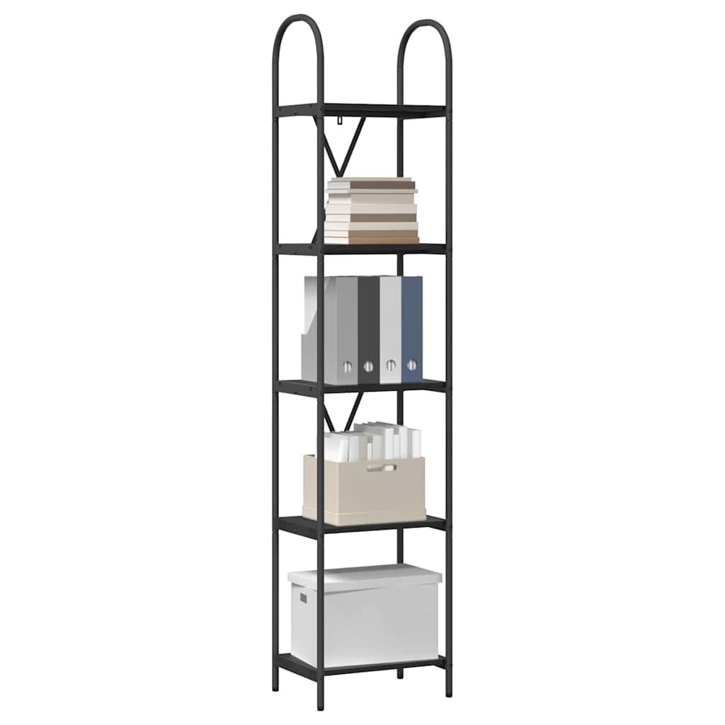 vidaXL Bücherregal Schwarz Eichen-Optik 40 x 30 x 183 cm Holzwerkstoff