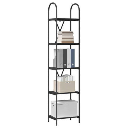 vidaXL Bücherregal Schwarz Eichen-Optik 40 x 30 x 183 cm Holzwerkstoff