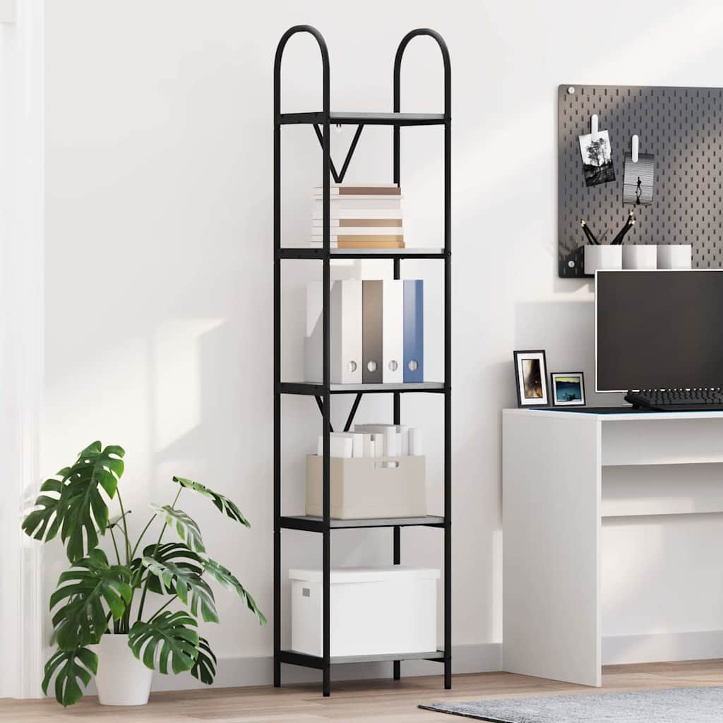 vidaXL Bücherregal Graues Sonoma 40 x 30 x 183 cm Holzwerkstoff