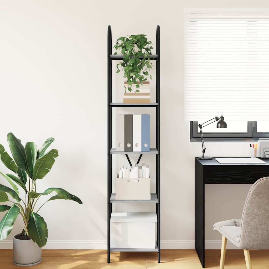 vidaXL Bücherregal Graues Sonoma 40 x 30 x 183 cm Holzwerkstoff