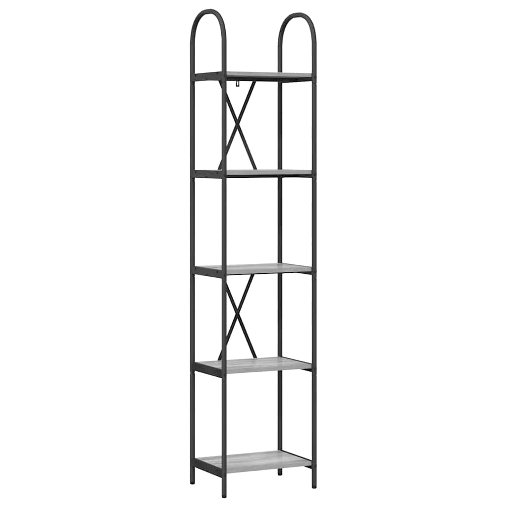vidaXL Bücherregal Graues Sonoma 40 x 30 x 183 cm Holzwerkstoff