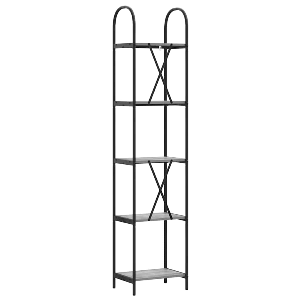 vidaXL Bücherregal Graues Sonoma 40 x 30 x 183 cm Holzwerkstoff