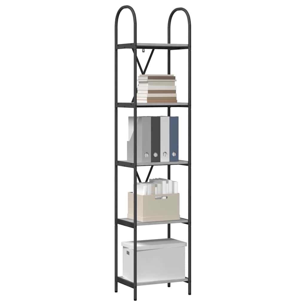 vidaXL Bücherregal Graues Sonoma 40 x 30 x 183 cm Holzwerkstoff