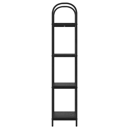 Bücherregal Schwarz Eichen-Optik 40 x 30 x 146 cm Holzwerkstoff