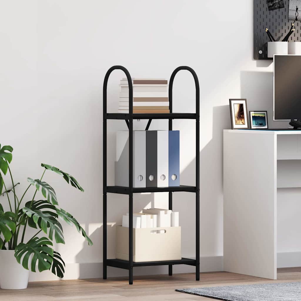 Bücherregal Schwarz Eichen-Optik 40 x 30 x 109 cm Holzwerkstoff