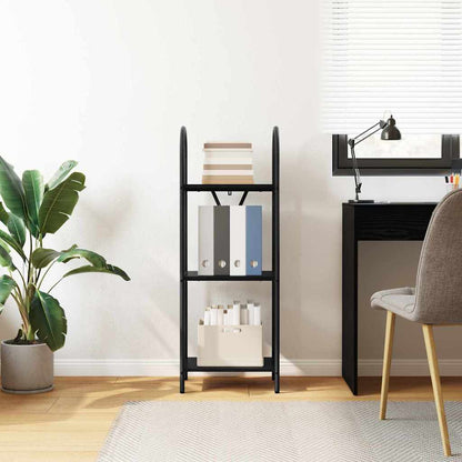 Bücherregal Schwarz Eichen-Optik 40 x 30 x 109 cm Holzwerkstoff