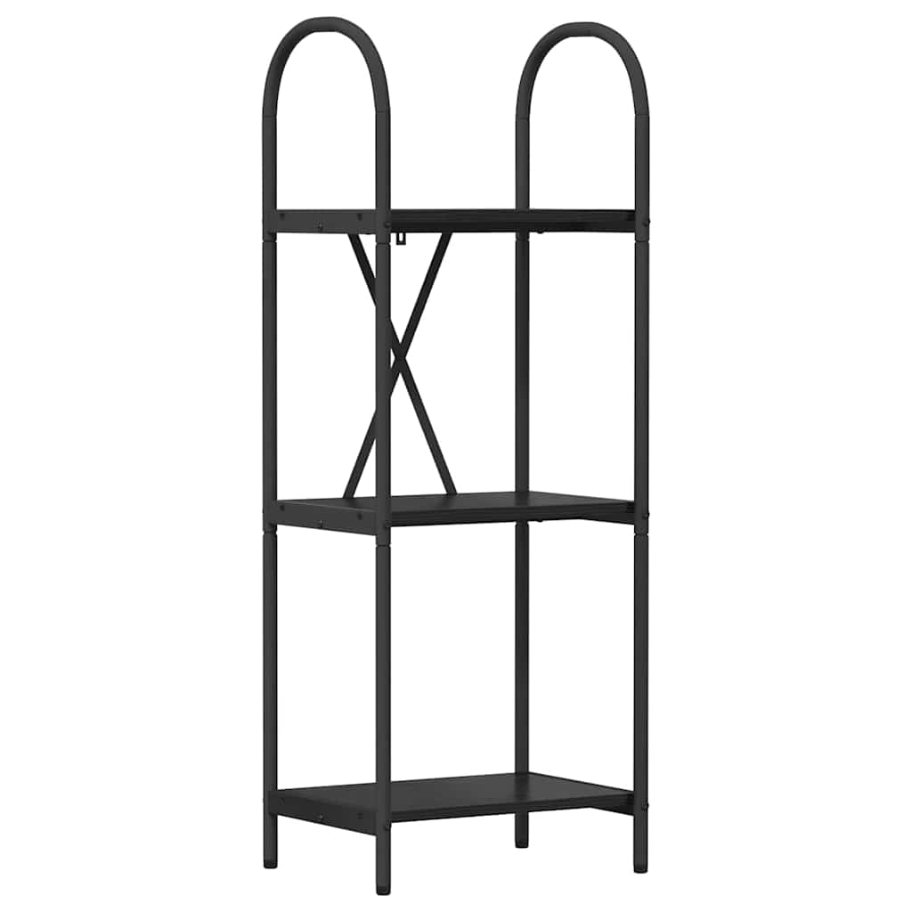 Bücherregal Schwarz Eichen-Optik 40 x 30 x 109 cm Holzwerkstoff