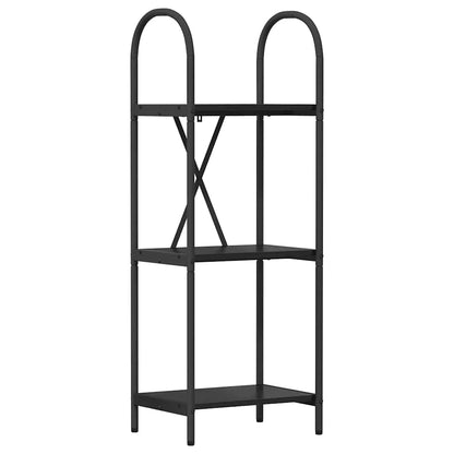 Bücherregal Schwarz Eichen-Optik 40 x 30 x 109 cm Holzwerkstoff