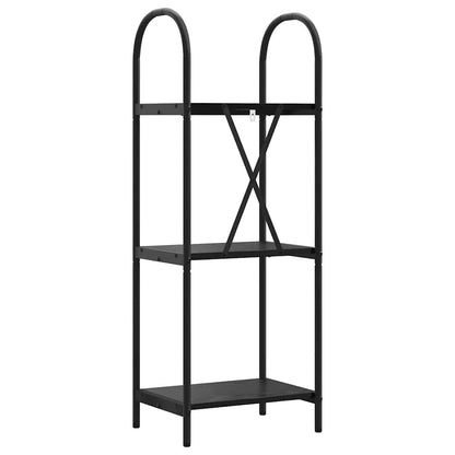 Bücherregal Schwarz Eichen-Optik 40 x 30 x 109 cm Holzwerkstoff