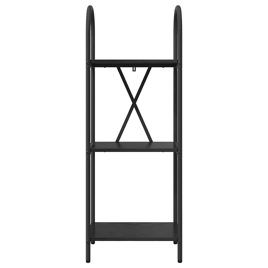 Bücherregal Schwarz Eichen-Optik 40 x 30 x 109 cm Holzwerkstoff