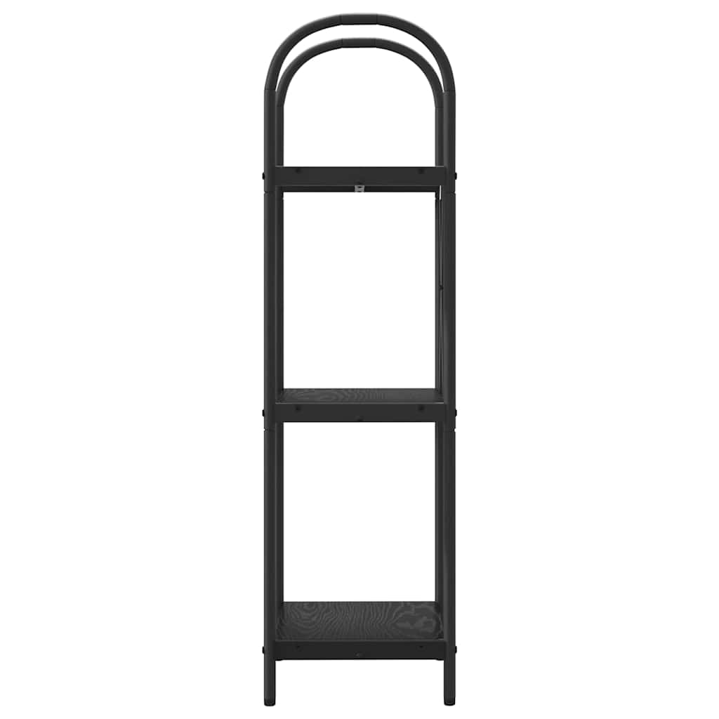 Bücherregal Schwarz Eichen-Optik 40 x 30 x 109 cm Holzwerkstoff