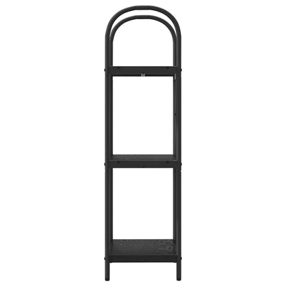 Bücherregal Schwarz Eichen-Optik 40 x 30 x 109 cm Holzwerkstoff