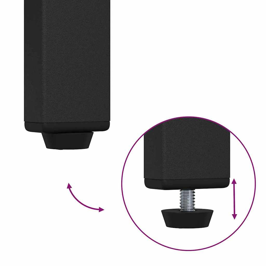 Garderobenständer Schwarz Eichen-Optik 75 x 34 x 184 cm