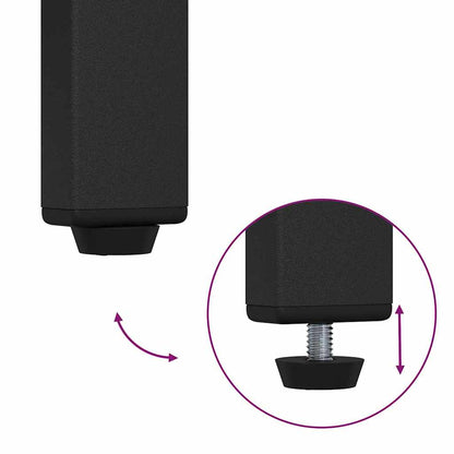 Garderobenständer Schwarz Eichen-Optik 75 x 34 x 184 cm