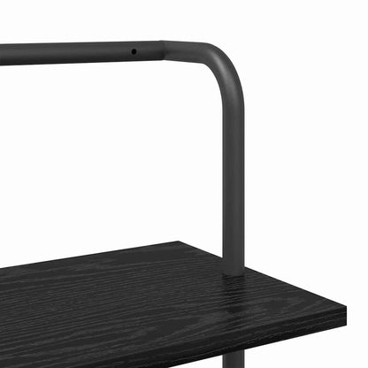 vidaXL Bücherregal Schwarz Eichen-Optik 60 x 24 x 203 cm Holzwerkstoff