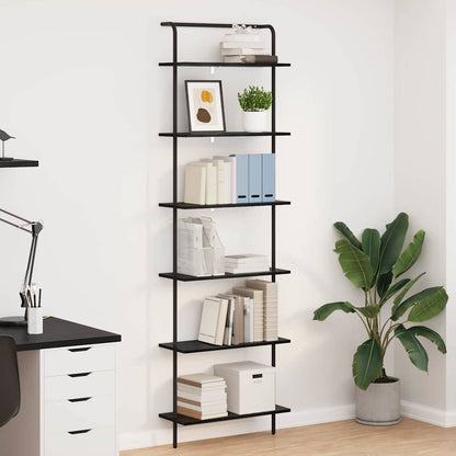 vidaXL Bücherregal Schwarz Eichen-Optik 60 x 24 x 203 cm Holzwerkstoff