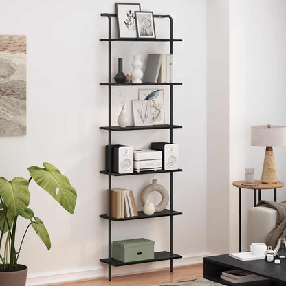 vidaXL Bücherregal Schwarz Eichen-Optik 60 x 24 x 203 cm Holzwerkstoff