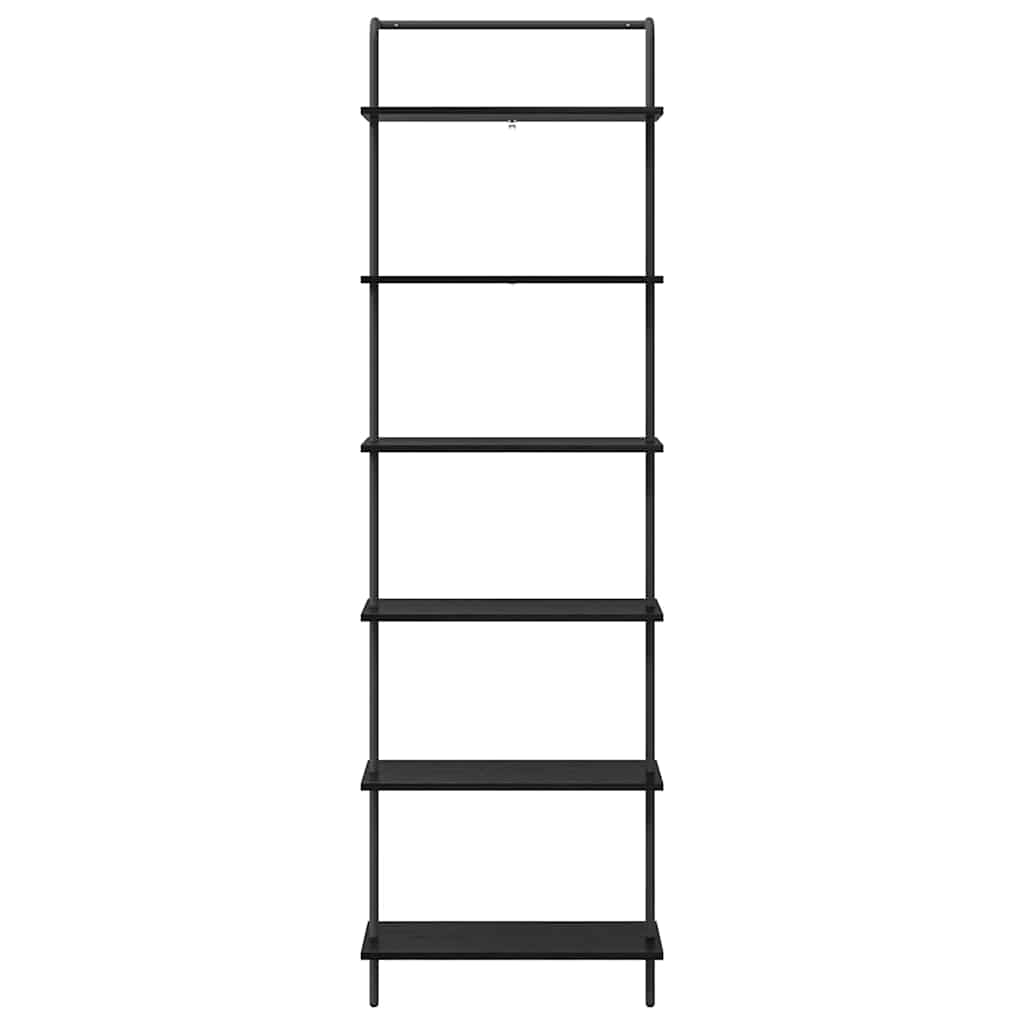 vidaXL Bücherregal Schwarz Eichen-Optik 60 x 24 x 203 cm Holzwerkstoff