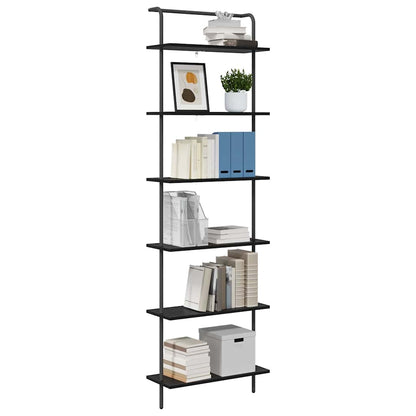 vidaXL Bücherregal Schwarz Eichen-Optik 60 x 24 x 203 cm Holzwerkstoff