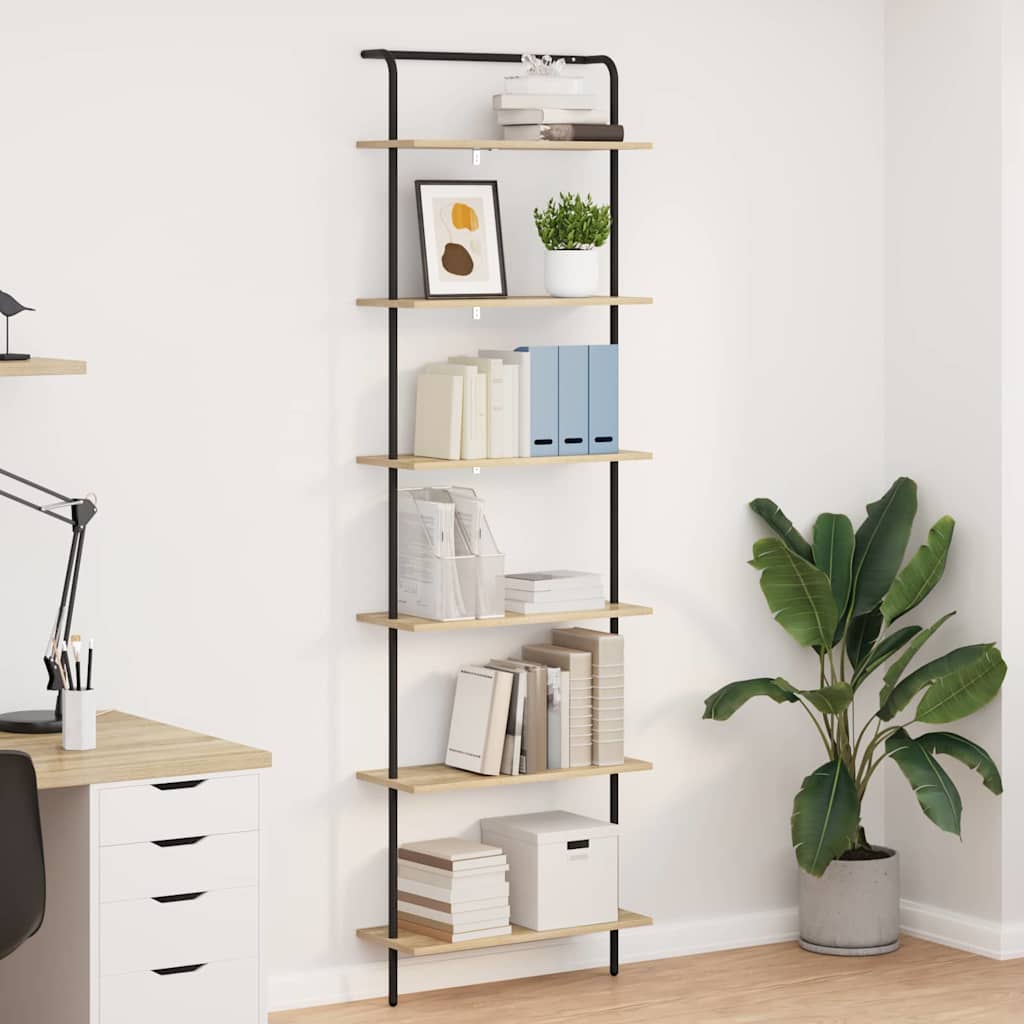 vidaXL Bücherregal Sonoma-Eiche 60 x 24 x 203 cm Holzwerkstoff