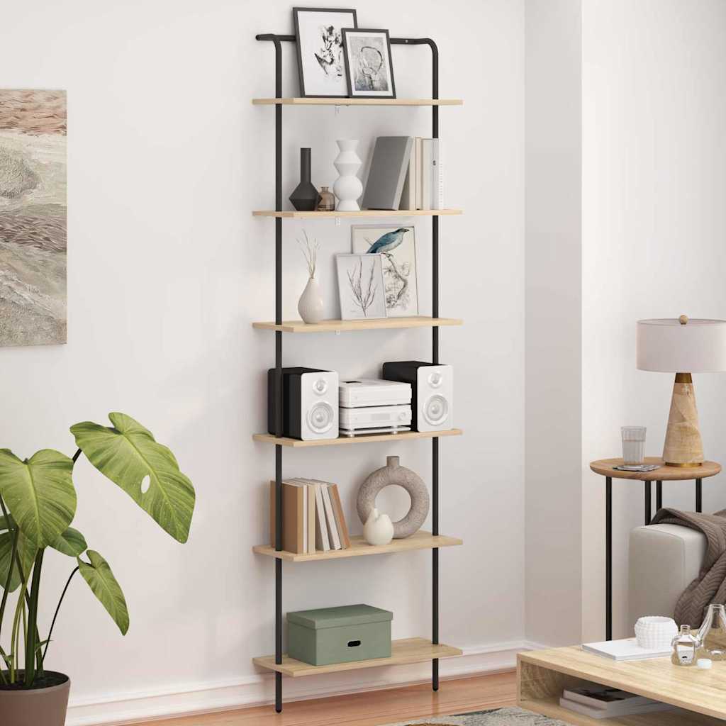 vidaXL Bücherregal Sonoma-Eiche 60 x 24 x 203 cm Holzwerkstoff