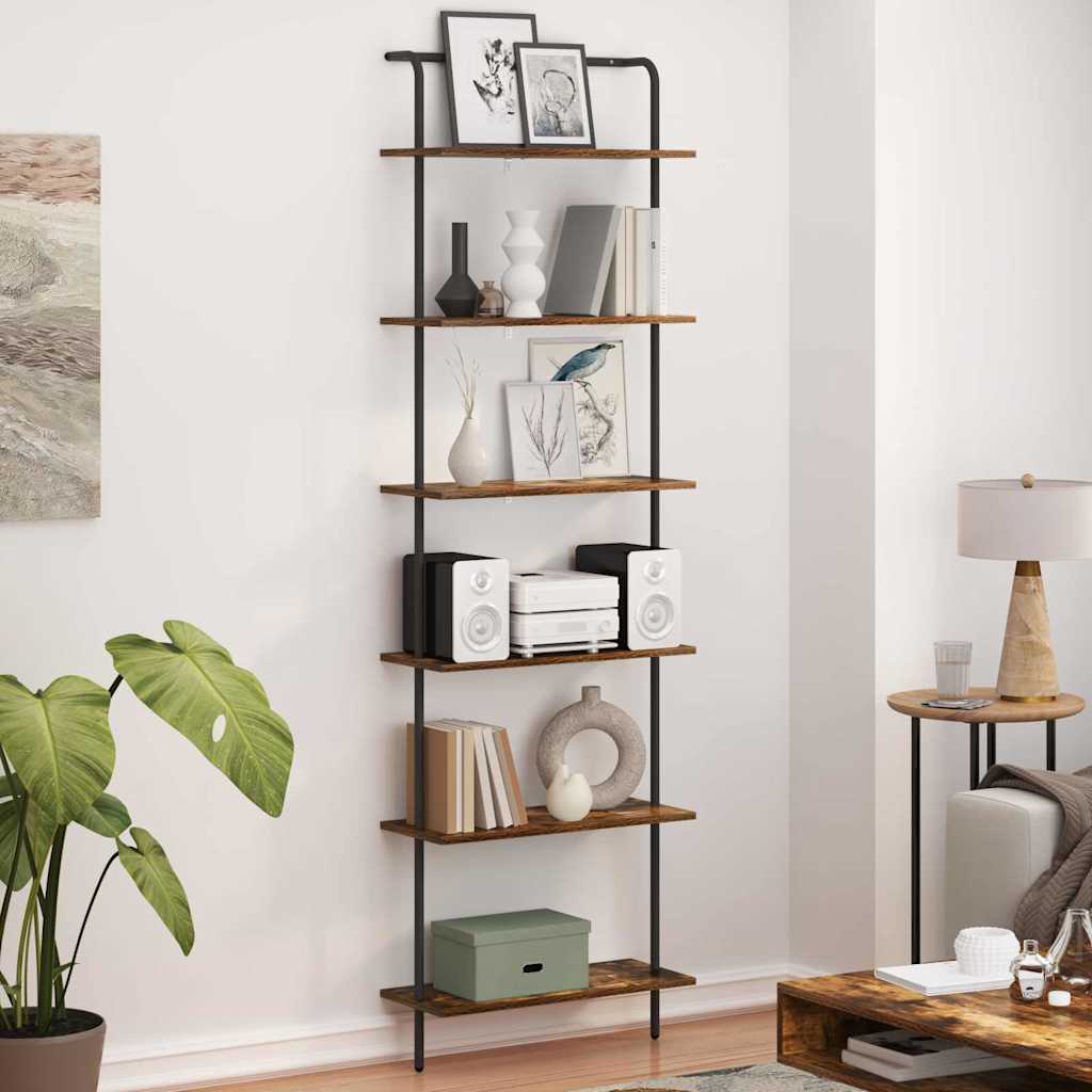 vidaXL Bücherregal Geräucherte Eiche 60 x 24 x 203 cm Holzwerkstoff
