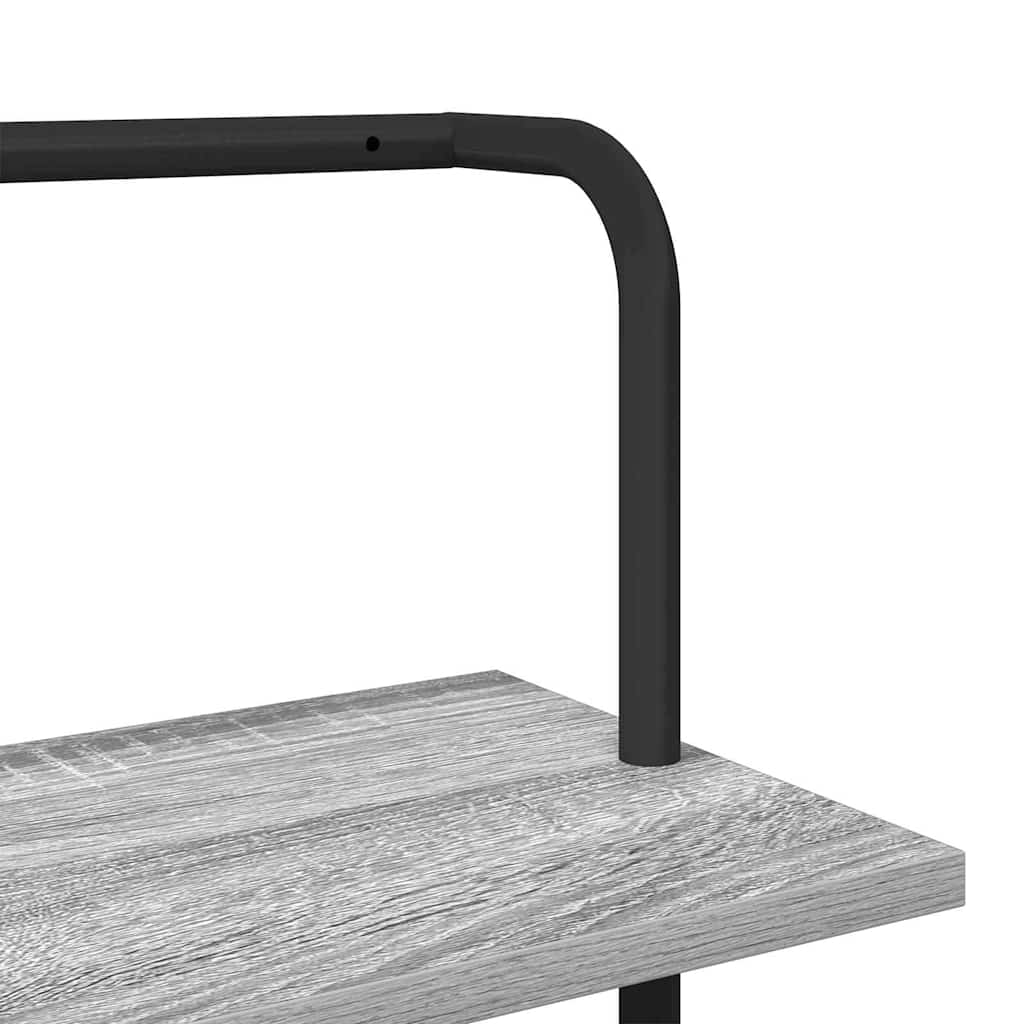 vidaXL Bücherregal Graues Sonoma 60 x 24 x 203 cm Holzwerkstoff