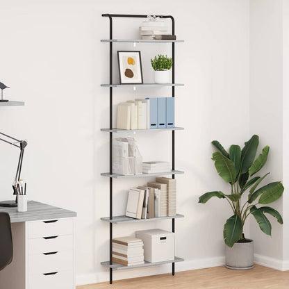 vidaXL Bücherregal Graues Sonoma 60 x 24 x 203 cm Holzwerkstoff