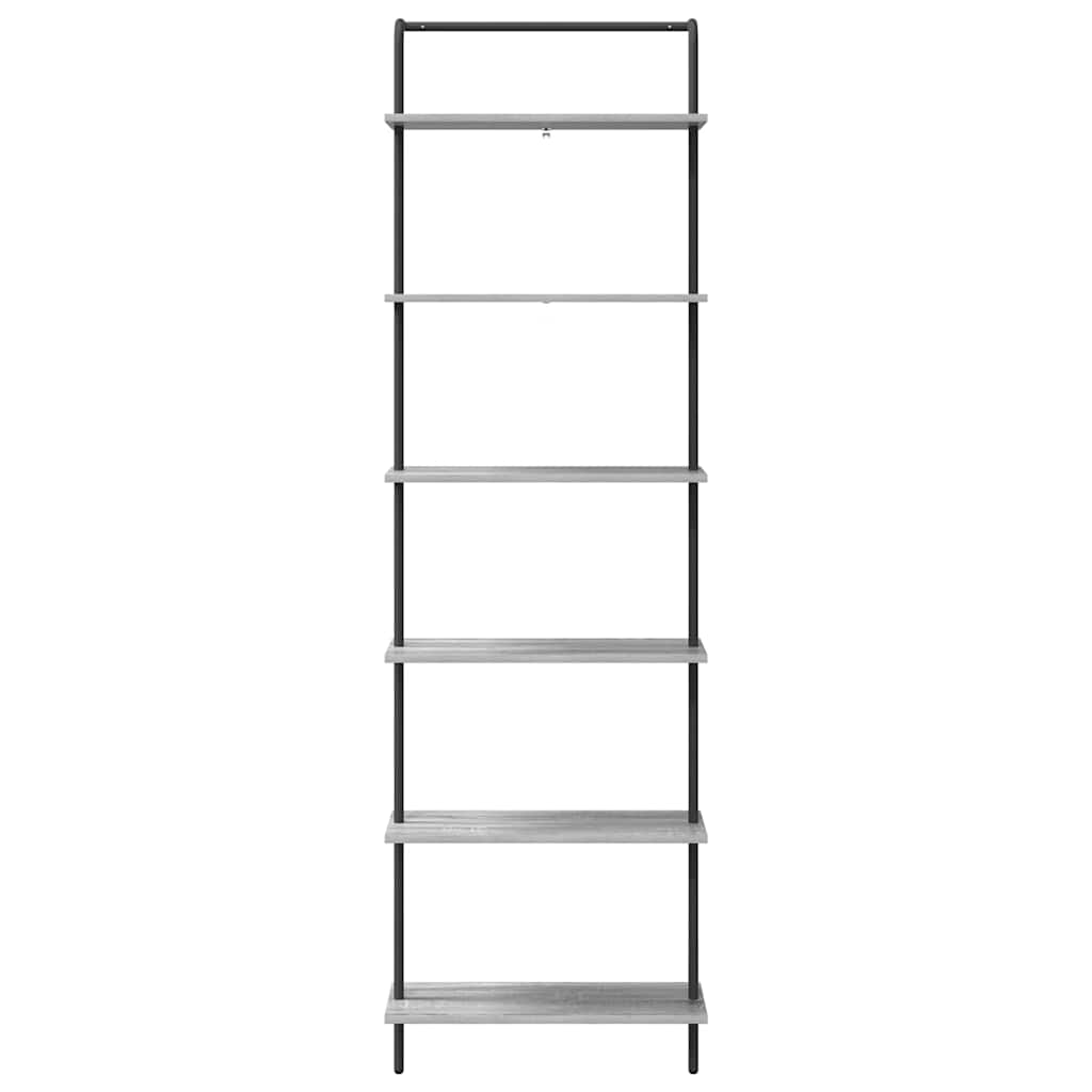 vidaXL Bücherregal Graues Sonoma 60 x 24 x 203 cm Holzwerkstoff