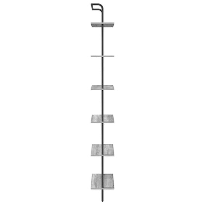 vidaXL Bücherregal Graues Sonoma 60 x 24 x 203 cm Holzwerkstoff
