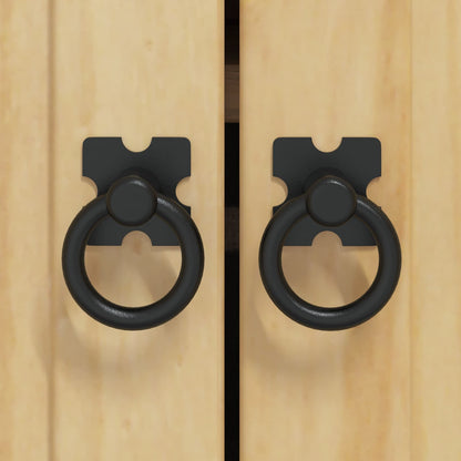 Schrank mit Regal SKI 4 pcs Honigbraun Massives Kiefernholz