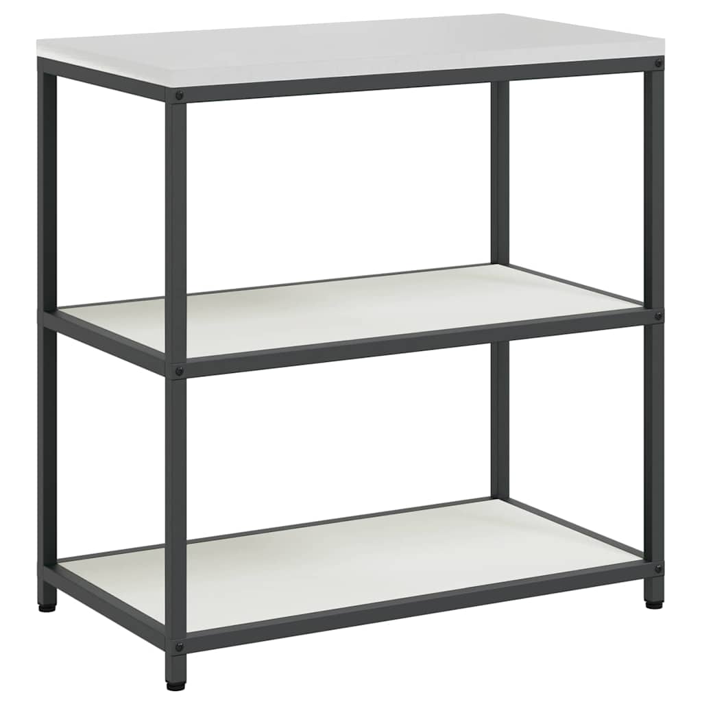 vidaXL Ensemble de rangement de cuisine 2 pcs Blanc Acier laminé à froid