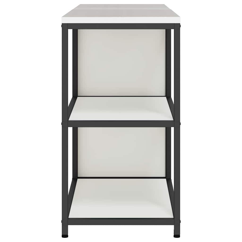 vidaXL Ensemble de rangement de cuisine 2 pcs Blanc Acier laminé à froid