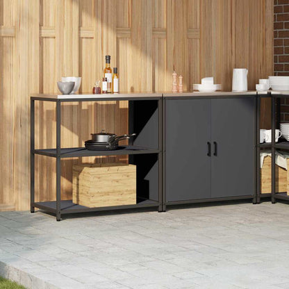 vidaXL Aufbewahrungsset für die Küche mit Regal 2 pcs Anthrazit