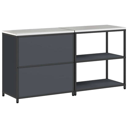 vidaXL Aufbewahrungsset für die Küche mit Regal 2 pcs Anthrazit