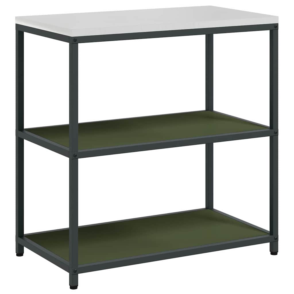 vidaXL Aufbewahrungsset für die Küche mit Regal 2 pcs Olive Grün