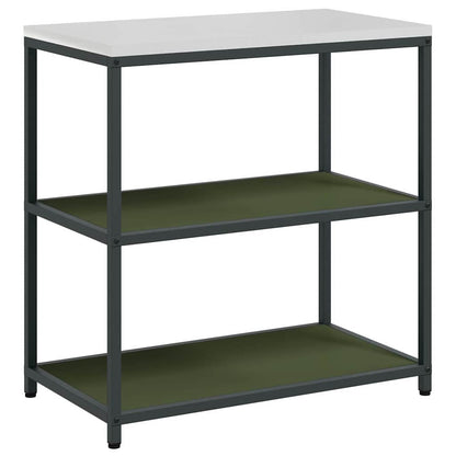 vidaXL Aufbewahrungsset für die Küche mit Regal 2 pcs Olive Grün