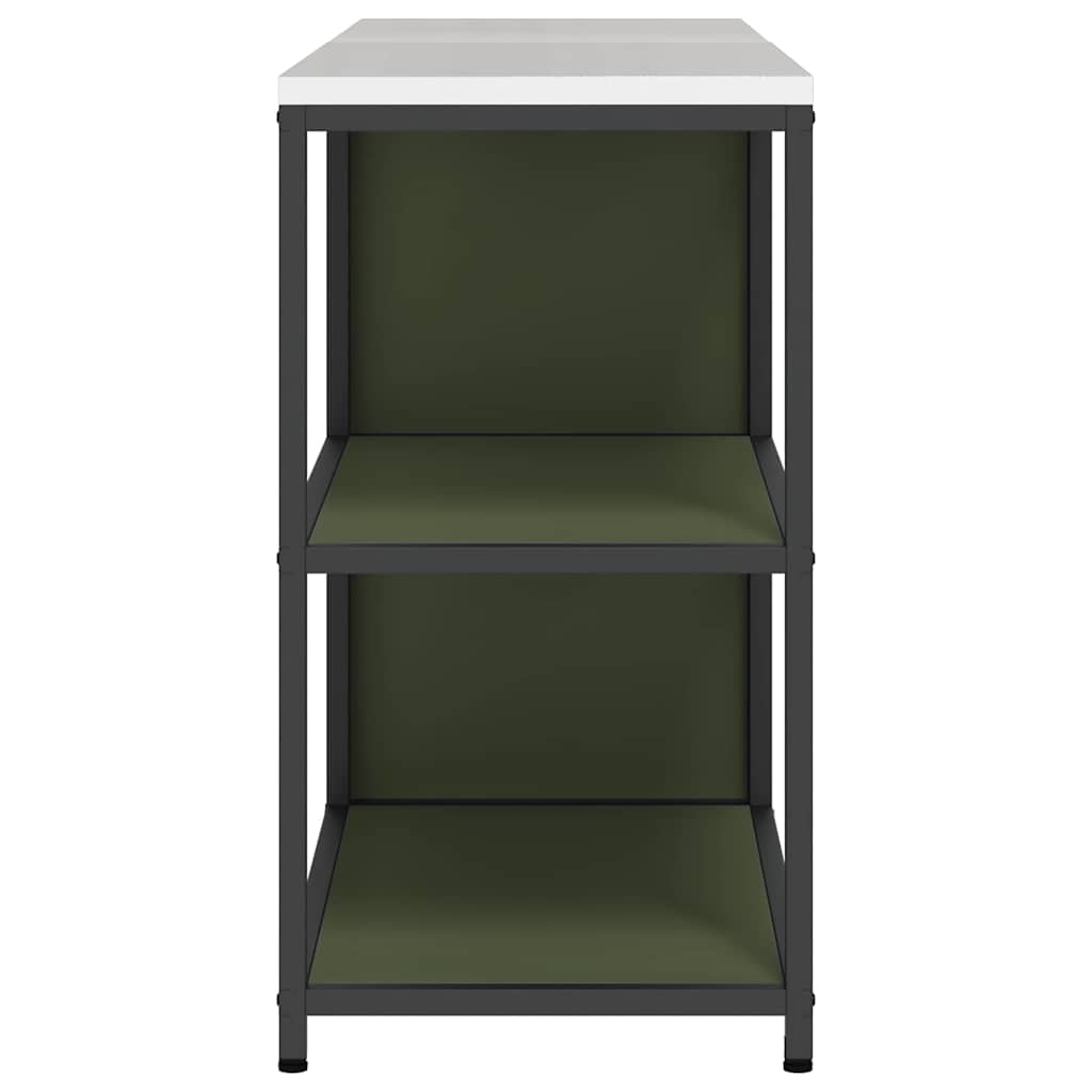 vidaXL Aufbewahrungsset für die Küche mit Regal 2 pcs Olive Grün