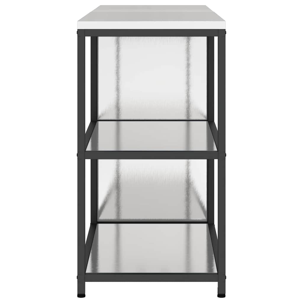 Aufbewahrungsset für die Küche mit Regal 2 pcs Silber Edelstahl