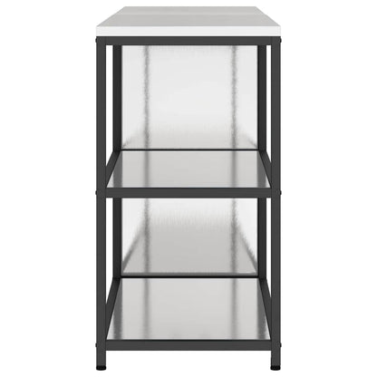 Aufbewahrungsset für die Küche mit Regal 2 pcs Silber Edelstahl