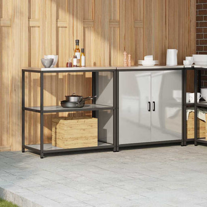 vidaXL Aufbewahrungsset für die Küche 2 pcs Silber Verzinkter Stahl