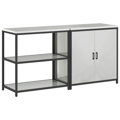 vidaXL Aufbewahrungsset für die Küche 2 pcs Silber Verzinkter Stahl