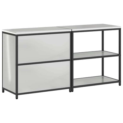 vidaXL Aufbewahrungsset für die Küche 2 pcs Silber Verzinkter Stahl