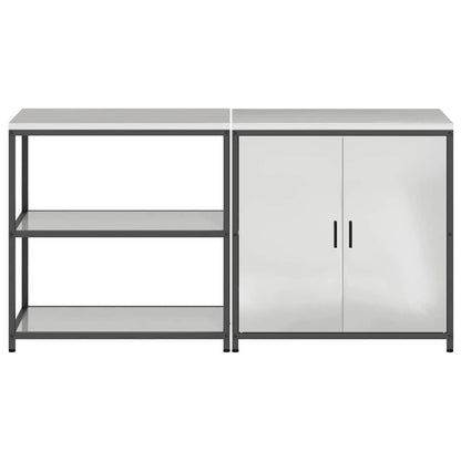 vidaXL Aufbewahrungsset für die Küche 2 pcs Silber Verzinkter Stahl