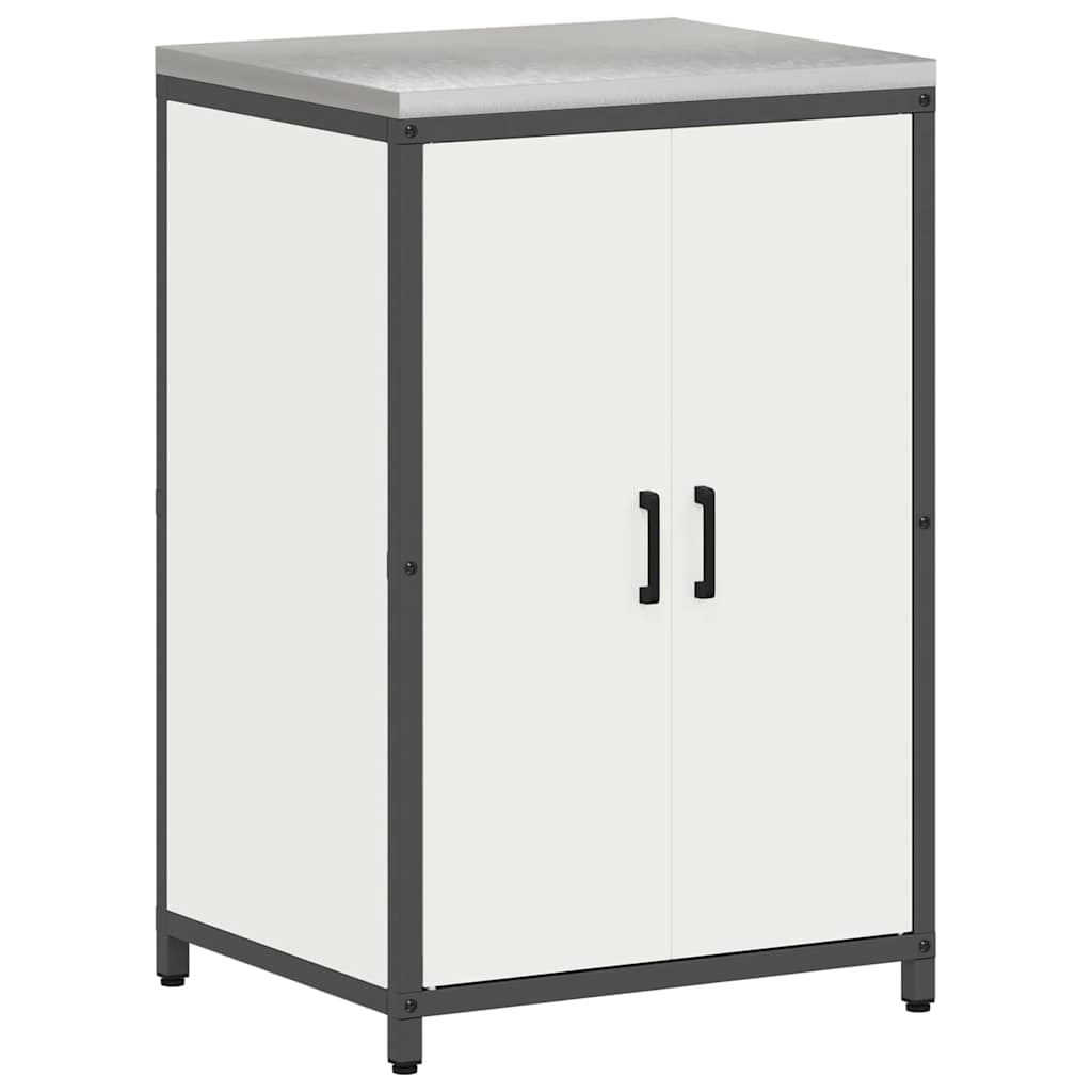 vidaXL Aufbewahrungsset für die Küche 2 pcs Weiß Kaltgewalzter Stahl