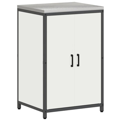 vidaXL Aufbewahrungsset für die Küche 2 pcs Weiß Kaltgewalzter Stahl