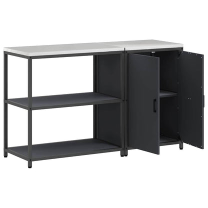 vidaXL Aufbewahrungsset für die Küche mit Regal 2 pcs Anthrazit